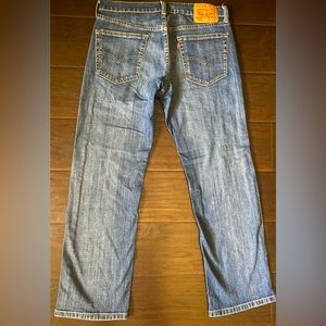 Levi Mens Jeans Cotton Pockets Zipper Size 32 by 30 blue